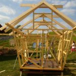gable wall on kids playhouse