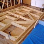 window frame in timber playhouse