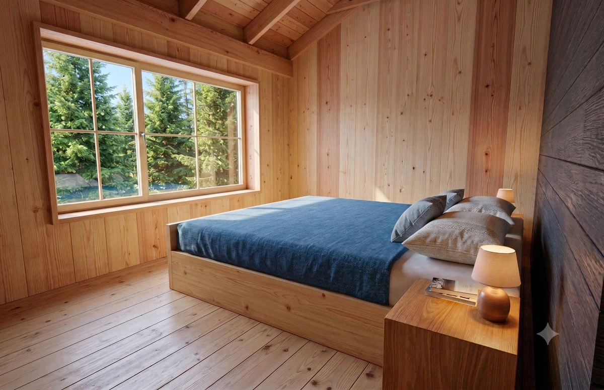 2 Bedroom Cabin Plans with Loft & Porch - Image 6