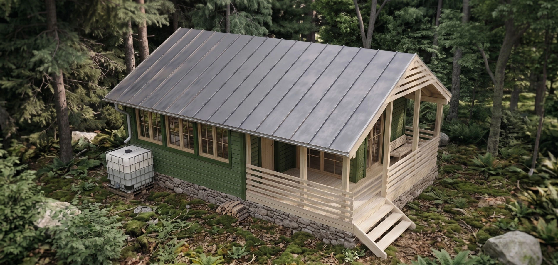 Hazel Cabin Plans with Porch and Veranda - Image 7