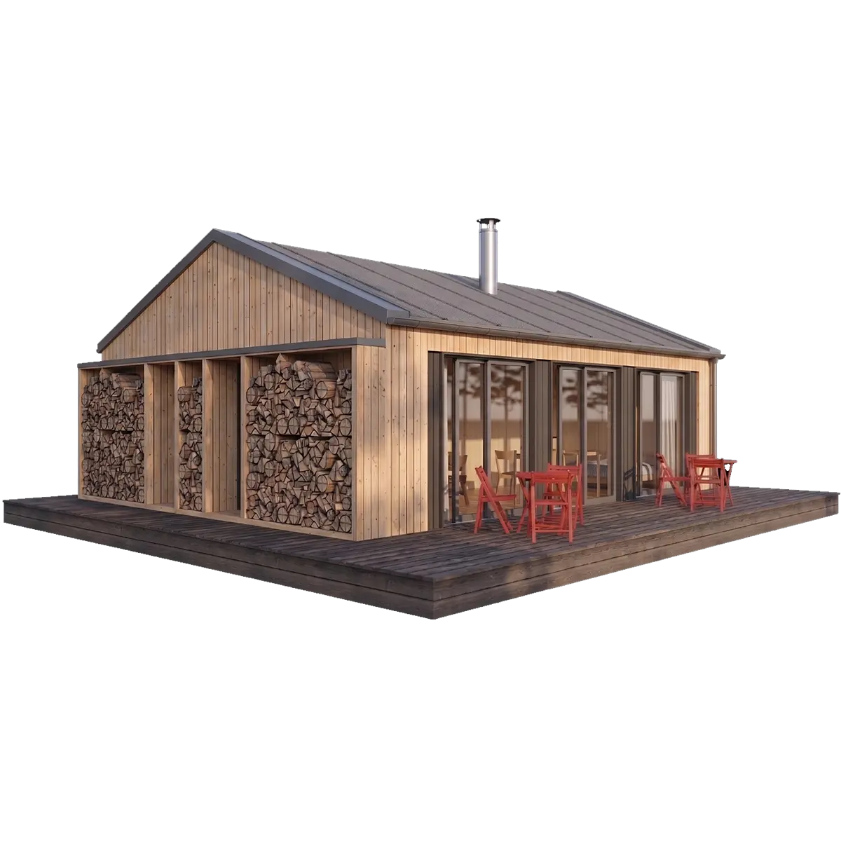 Modern 2-Bedroom Cabin Plans