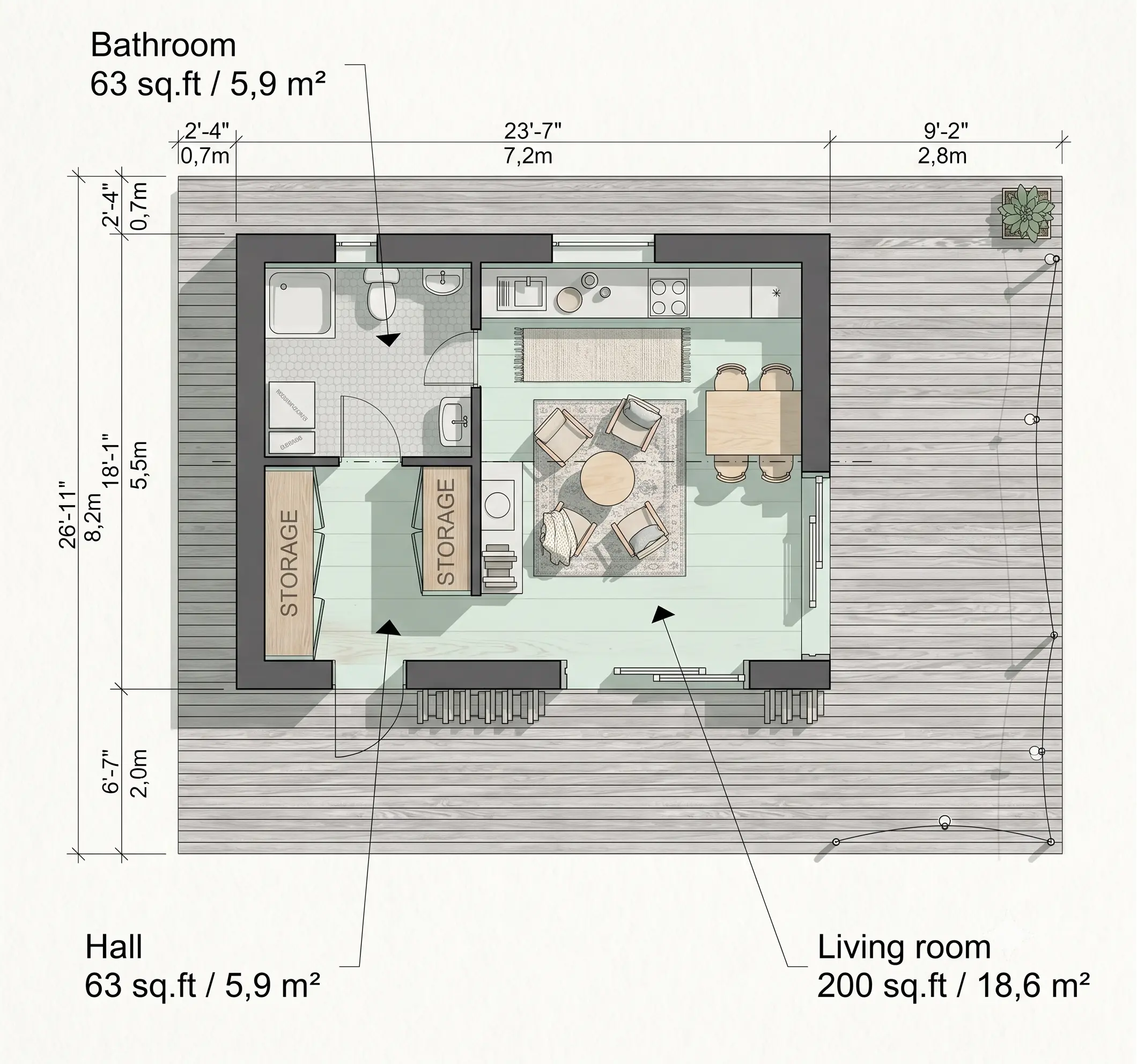 Modern Scandinavian Cabin Plans Solis - Image 2
