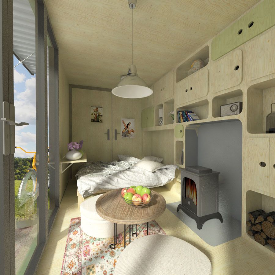 Shipping Container Cabin Plans Julia, image size:900x900