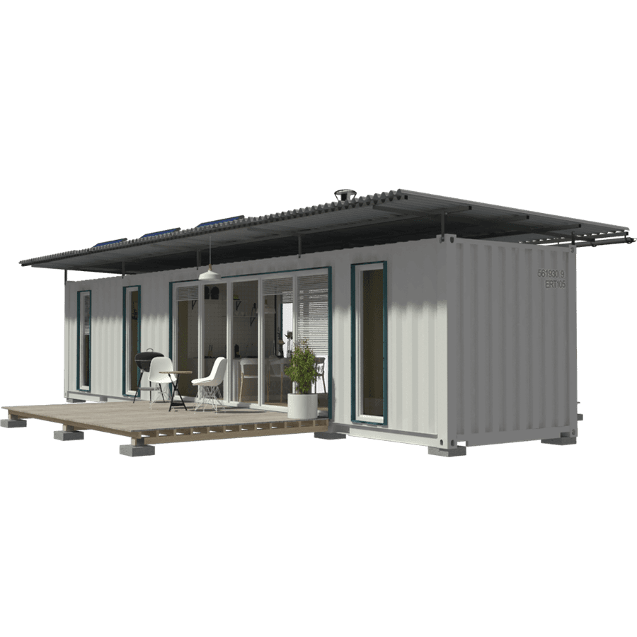 40ft Shipping Container  House  Floor Plans  with 2  Bedrooms 