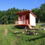 DIY small wood cabin construction almost finished