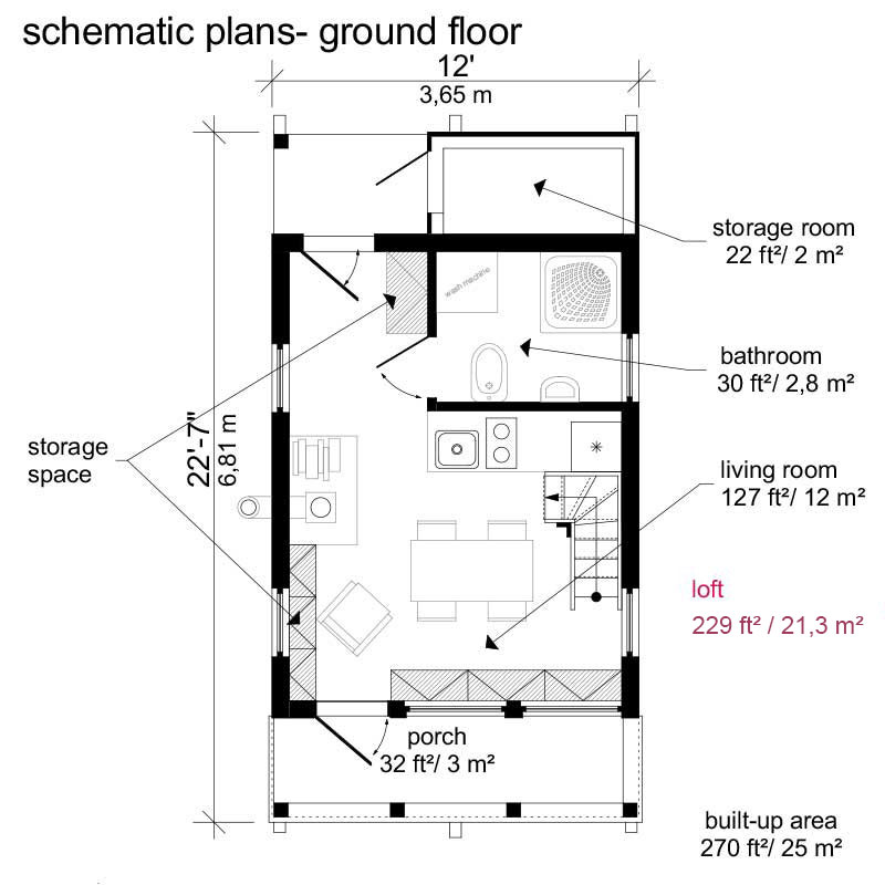 Small House Plans With Gable Roof