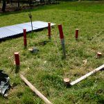 preparation of cabin wooden pillar foundations