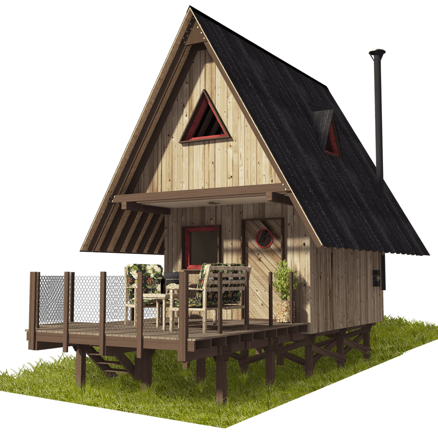 Chalet Cabin Plans Ellie, image size:900x900