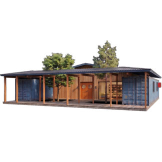 The Courtyard 40ft Shipping Container House Plan