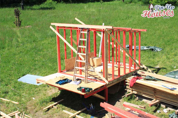 framing wall DIY wooden shed plans pin-up houses