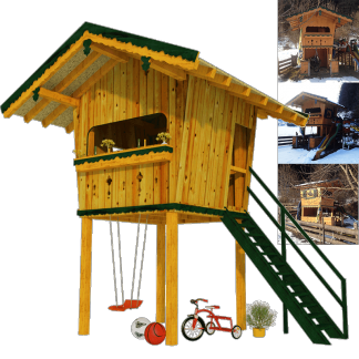 Wooden lookout hot sale playhouse