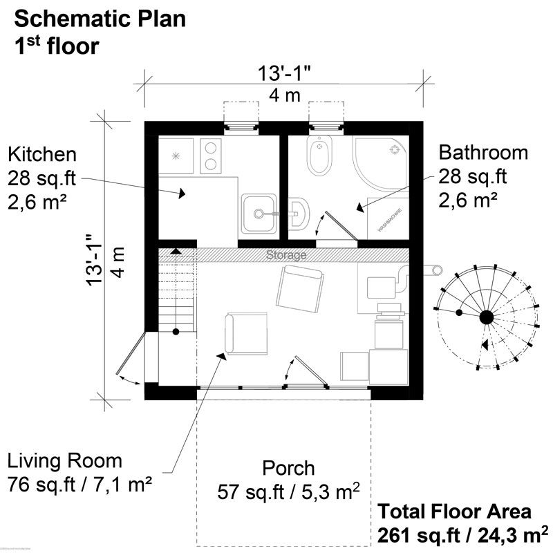 Small Tower House Plans
