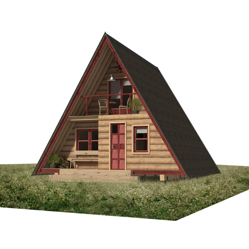 Small A-Frame House Plans Valentina, image size:1000x1000