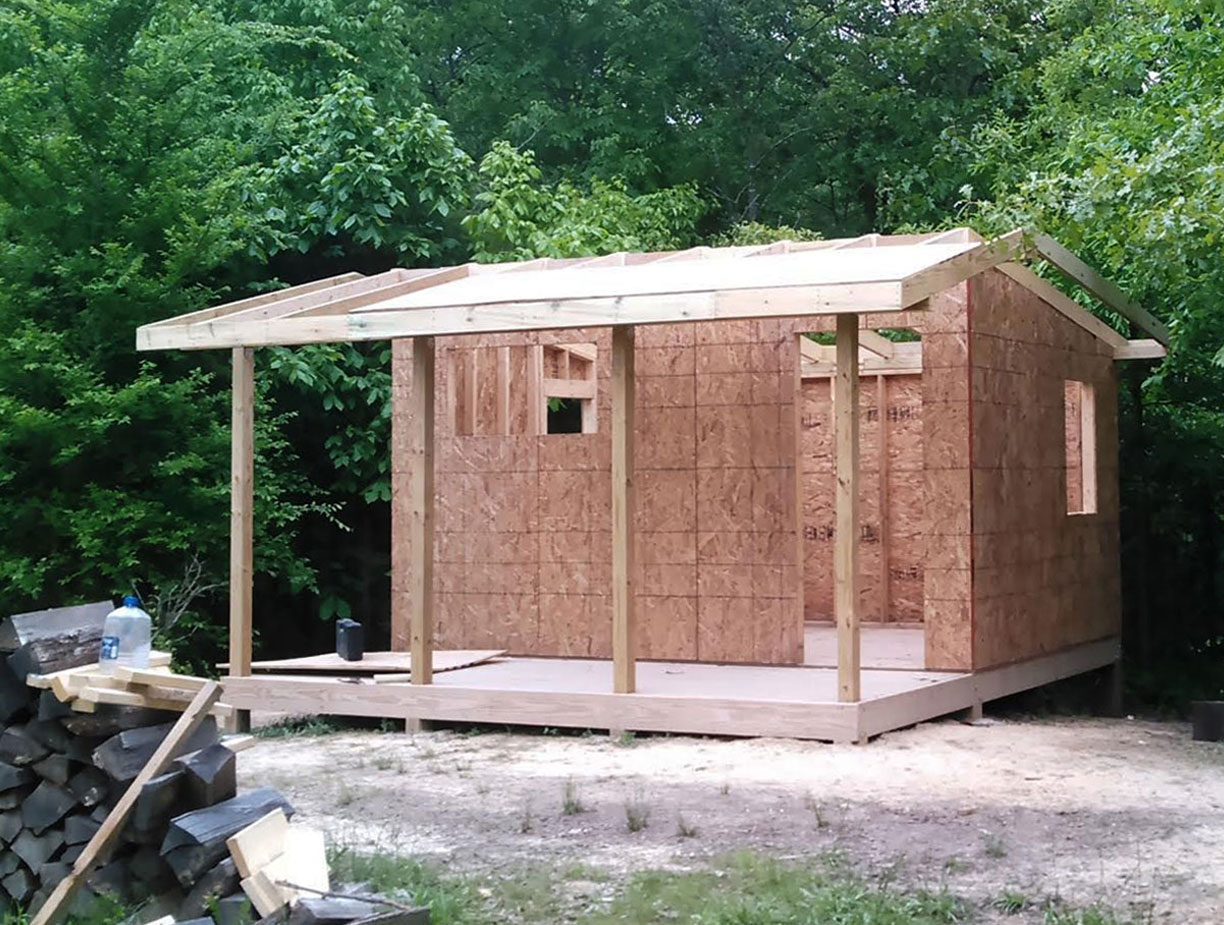 Cabin Bettie Built In Indiana Small Cabin Designs Osb Boards