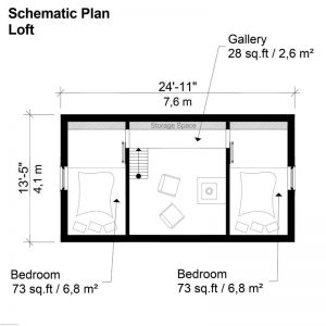 Two Bedroom  Modern  House  Plans 