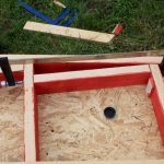 timber wall frame for small cabin detail